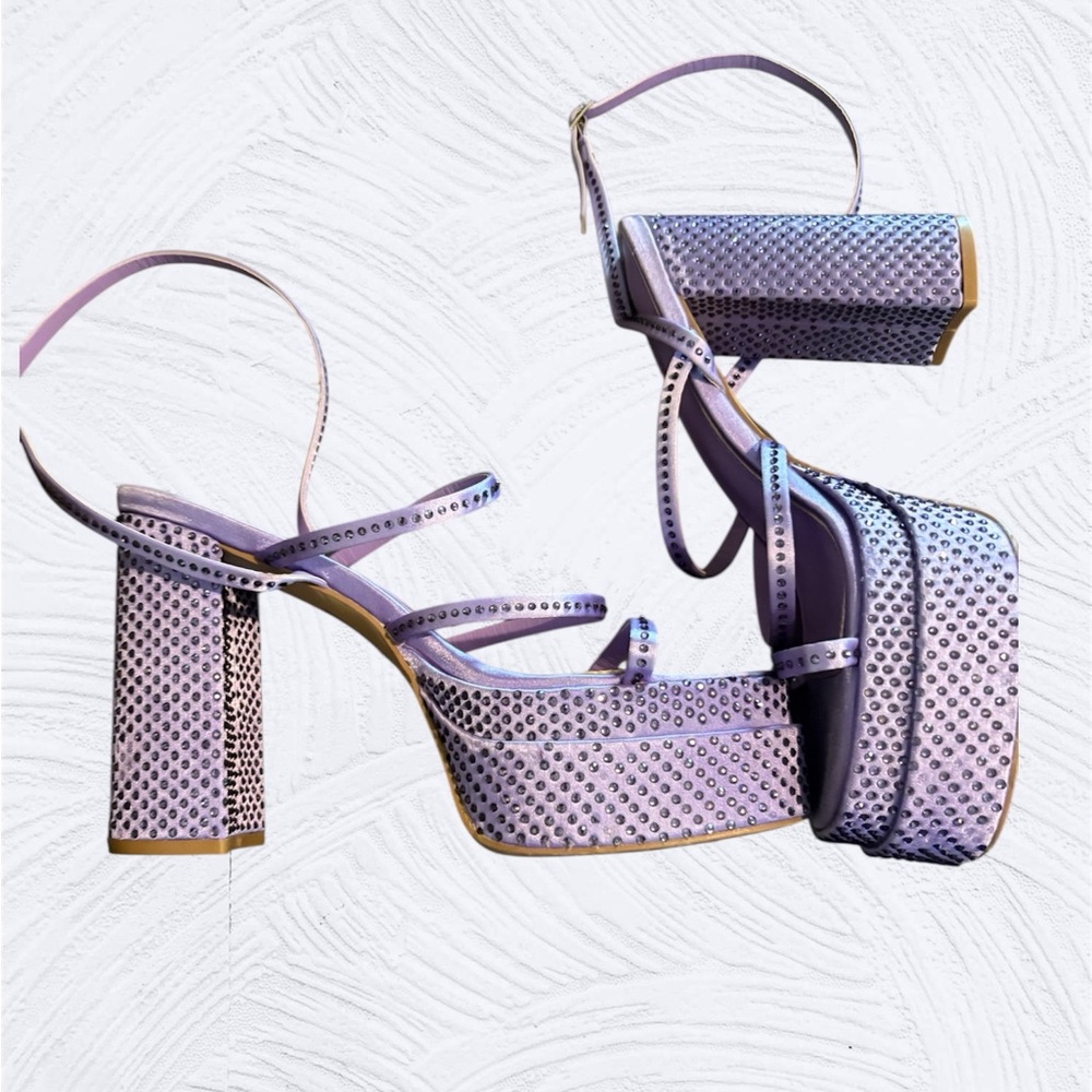 Elegant Purple Platform Sandals